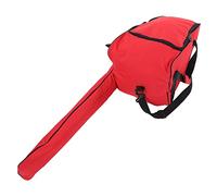 Sac de Rangement Robuste en Tissu de Bœuf Résistant aux Déchirures avec Poignées Rembourrées et Bandoulière pour Tondeuse à Gazon, Outils Forestiers (Rouge)