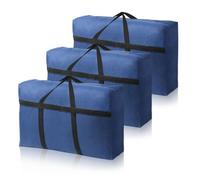 Sac de Rangement Sous Lit Pliable Grande Organiseur pour Vêtements, Couvertures - 3X85 L Bleu