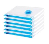 Sac de Rangement Sous Vide 6PCS,Sac sous vide Vetement Aspirateur,Compression Housse Aspirable Rangement Réutilisable pour Literie, Vêtements, Couettes, Matelas,Tente et Voyages(80 * 60CM)