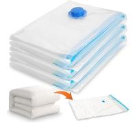 Sac de Rangement sous Vide XXL - 130x100cm - Lot 6 - Compactor Rangement sous Vide - Aspirateur Voyage