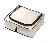 Sac de rangement transparent de grande capacité avec double fermeture éclair, étui de rangement sous le lit pour déménagement et voyage (5519 bordure noire)