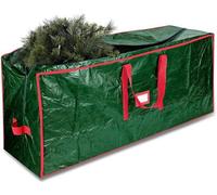Sac de rangement Unyqoos® pour arbres de Noël artificiels – plastique PE étanche, dimensions 122 x 38 x 51 cm, pour arbres jusqu'à 2,3 mètres (7,5 pieds), avec fermeture éclair et poignées de transpor