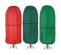 Sac de rangement vertical pour sapin de Noël avec sangles réglables et verrous de cordon, housse de protection pour arbres de Noël artificiels jusqu'à 2,7 m, matériau imperméable (vert clair, 1,2 m)