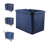 Sac de rechange rectangulaire pour chariot à linge commercial avec insert en tissu Oxford imperméable avec sacs de rangement amovibles Capacité 400 l