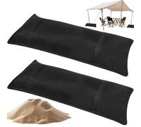 Sac de sable - Sac lestable - Tissu Oxford 600D - Grande ouverture - Pour une utilisation en extérieur - 74 × 28,5 cm - Noir