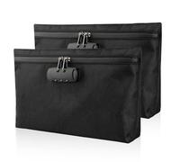 Sac de sécurité Anti-odeurs Coffre-Fort Portable Sac étanche avec Serrure Porte-Documents Portefeuille avec Serrure à Combinaison Tirelire boîte verrouillable pour Valeur (2)