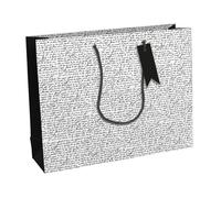 Sac de shopping en papier - CLAIREFONTAINE - Baudelaire Excellia - illustration Baudelaire - poignées corde - fond renforcé