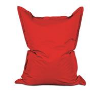 Lumaland Pouf géant de Luxe | Intérieur et extérieur XXL Pouf avec Housse Lavable | 140cm x 180cm | Grand Coussin d'assise | Sac intérieur Rechargeable incluant 380 litres de Billes EPS [Rouge]