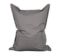 Lumaland Pouf géant de Luxe | Intérieur et extérieur XXL Pouf avec Housse Lavable | 140cm x 180cm | Grand Coussin d'assise | Sac intérieur Rechargeable incluant 380 litres de Billes EPS [Gris]