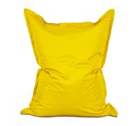 Lumaland Pouf géant XXL 140 x 180 cm | Coussin de Couchage imperméable pour l'intérieur et l'extérieur avec Plus de 3 Millions de Perles EPS adaptables | Bean Bag avec Housse Lavable [Jaune]