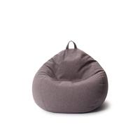 Lumaland Pouf Poire Comfort Line | 70 x 80 x 50 cm Fauteil Poire Intérieur (120 L) | Housse Lavable | Remplissage de Billes PSE | Coussin de Sol Gaming Beanbag Adulte Enfant [Gris Foncé]