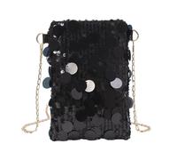 Sac de soirée à paillettes argentées avec chaîne en métal pour fête | Convient pour les dîners. Slim soulage la fatigue des épaules. Paillettes brillantes, chaîne robuste