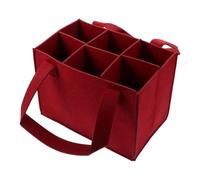 Sac de transport de vin en feutre - Fourre-tout souple multi-bouteilles avec six compartiments, organisateur de boissons en feutre durable | Caddie de voyage portatif pour les fêtes, les cadeaux, le c
