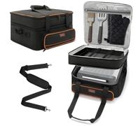 Sac de transport pour barbecue Ninja GR101 - Double couche avec | Sizzle Organiseur de barbecue pour gril d'intérieur et plaque de cuisson de 35,6 cm, compartiment d'accessoires et