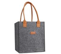 Sac de transport pour bouteille de vin - Feutre 23 x 18 x 26 cm | Bière ag avec 6 cloisons, porte-verre réutilisable | Sac de séparation pour les amateurs de festivals, dîners, intérieur et extérieur