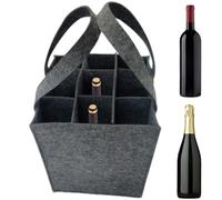 Sac de transport pour bouteille de vin - Sac à eau en feutre | 9 bouteilles en feutre avec insert séparateur de bouteille | Sac de transport portable étanche pour pique-nique, plage, sac de transport