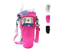 Sac de Transport pour Bouteille d'eau avec Sangle pour Tasse Stanley 1200 ml/887,5 ML avec Poche pour téléphone, Porte-Bouteille d'eau Isotherme en néoprène pour gobelet avec poignée, Accessoires