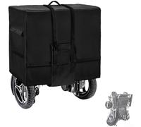Sac de voyage pour fauteuil roulant en avion, housse Oxford imperméable et pliable avec poches de rangement, étui de protection anti-poussière avec fermeture pour appareils de mobilité (65 x 46 x 38
