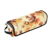 Sac de voyage pour outils de cheveux et tapis résistant à la chaleur pour aquarelle, écureuil, automne, automne, fer à friser plat, organiseur étanche pour fer à lisser, fer à friser, sèche-cheveux