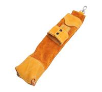 Sac D'électrode Ignifuge, Pochette de Rangement Ignifuge Durable pour Baguettes de Soudage, Support de 20 électrodes pour Soudeurs, Cuir PU Jaune 13,8x2x2,8 Pouces, pour Soudeurs et Artisans