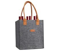 Sac En Bouteille De Vin En Feutre - 6 Partitions Sac En Bouteille En Feutre De Bière, Bière De Voyage À La Main Bbag Réutilisable Pour Pique-nique, Fête, Voyager, Camping | Fourreau De Transport