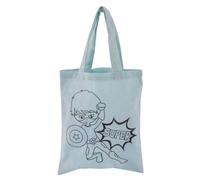 Sac En Coton Bleu Clair Super Héro 20x25 Cm