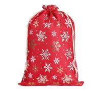 Sac en lin doré avec cordon de serrage - Porte-bonbons et cadeaux de taille moyenne avec touche décorative - Accessoire de Thanksgiving - Sac cadeau pour fête de mariage avec cordon de serrage