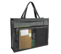 Sac en Maille pour Fournitures artistiques - 43 x 33 x 11 cm - Pochette Transparente à Fermeture éclair - Poignées - Grande capacité | Sac de Rangement A3 pour Affiches, Peinture, matériel