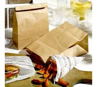 250 sachets à fond plat, papier kraft 36 cm x 22 cm x 11 cm brun