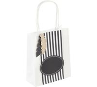folia 21800 - Lot de 20 sacs en papier kraft - 18 x 8 x 21 cm - Blanc - Pour bricoler, décorer et offrir