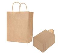 Sac en papier kraft portable, emballage de vêtements pour magasin, sac cadeau (M 21 x 11 x 27,5 cm)