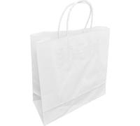 Sac en papier recyclable Fiesta avec poignée torsadée blanc - Petit (250 pièces)