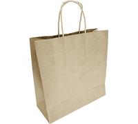 Sac en papier recyclable Fiesta avec poignée torsadée marron - Petit (250 pièces)
