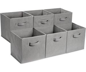 Sac en tissu pliable avec poignées, 26,6 x 26,6 x 27,9 cm, lot de 6 pièces