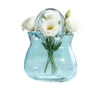 Sac en verre transparent en forme de sac à main pour fleurs esthétique et pour centres de table, cocktails, salles de séjour et mariages