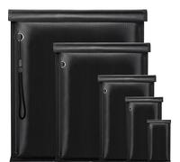 Sac Faraday pochette anti-signal - Blocage WiFi Bluetooth GPS RFID - Set de 5 tailles - Étanche et résistant à la chaleur - 42,9 x 38,1 cm à 14,5 x 9,6 cm