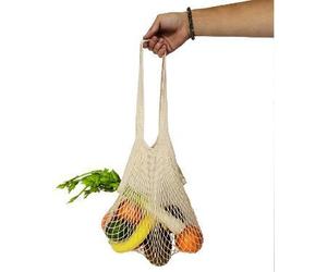 Sac filet ENTRE TEMPS a provision avec pochon coton 36 x 35 cm