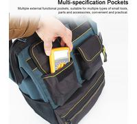 Sac fourre-tout à grande ouverture pour outils Organisateur d'outils polyvalent avec poches multiples, sangles d'épaule réglables et feuille de compartiment en polyéthylène pour le rangement d'outils 