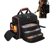 Sac Fourre-Tout À Outils Pochette de Transport Multi-Poches avec 3 étuis | Sac De Rangement Outillage Pour Ateliers Construction Rénovation Maison Plombiers Électriciens