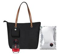 Sac fourre-tout à vin chaud, refroidisseur de plage pour cadeau de voyage, porte-monnaie isolé étanche avec compartiments à bec Black