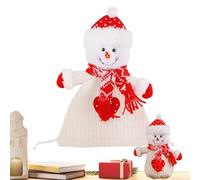 Sac fourre-tout cadeau de vacances - Pochette réutilisable en forme de Père Noël bonhomme de neige, support de bas de saison coloré, cadeau compact, rangement de friandises de vacances multi-usage