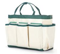 Sac fourre-tout de jardinage en tissu Oxford blanc 31,5 cm | Tissu Oxford 600D, résistant aux déchirures, peut contenir truelles et ciseaux, 31,5 x 25 x 16 cm, finition blanche