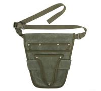 Sac fourre-tout de jardinage en toile cirée robuste avec 8 poches, sac à dos de transport multi-voies pour l'organisation des sécateurs, truelles, gants, utilisation en extérieur (vert)