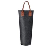 Sac fourre-tout portable en feutre thermique pour bouteille de vin - Porte-bouteilles de voyage réutilisable pour fête, voyage, pique-nique, dîner, mariage, gris foncé, 12.8x4.13x4.13 inches, Unisexe