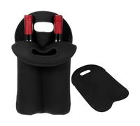 Sac fourre-tout pour 2 bouteilles de vin, protection de voyage isotherme pour bouteilles de 750 ml, réutilisable et portable pour sorties de pique-nique, noir, Noir , Américain