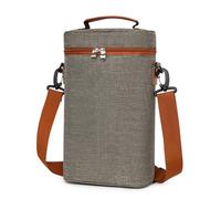 Sac fourre-tout pour bouteille de vin, sac isotherme pour vin - Sac fourre | tout isotherme pour 2 bouteilles, porte-vin isolé | Mallette de transport étanche portable avec poignée porte-vin étanche