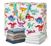 Sac géant XXL pour bébé dinosaure Sac de rangement avec fermeture éclair Motif dinosaure Env. 58 x 28 x 48 cm