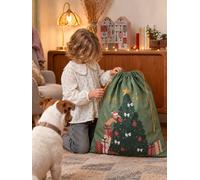 Sac hotte de Noël sapin vert 65X75