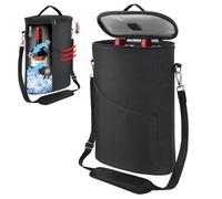 Sac Isotherme À Vin Poignée Isotherme Et Bandoulière Ajustable | Porte-Bouteilles Portable 2 Bouteilles Sac Étanche Pour Hommes Femmes, , Pique-nique, Anniversaire, Noël, Whisky, Champagne