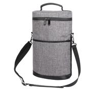 Sac isotherme pour 2 bouteilles de vin, étanche, portable pour voyage, pique-nique et plage, porte-vin cadeau pour homme et femme, gris, Austin